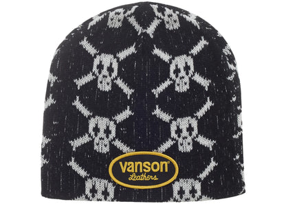 Supreme Vanson Leathers Skull Beanie Black