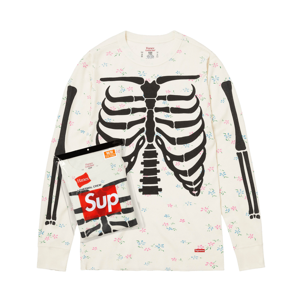 Supreme x Hanes Bones Thermal Crew (1 Pack) 'Floral'