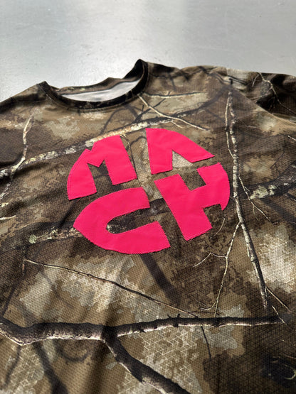 Mach Designs Real Tree Camo Iconic Pink Logo Long Sleeve Green