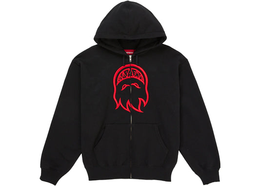 Supreme Spitfire Zip-Up Hooded Sweatshirt Black
